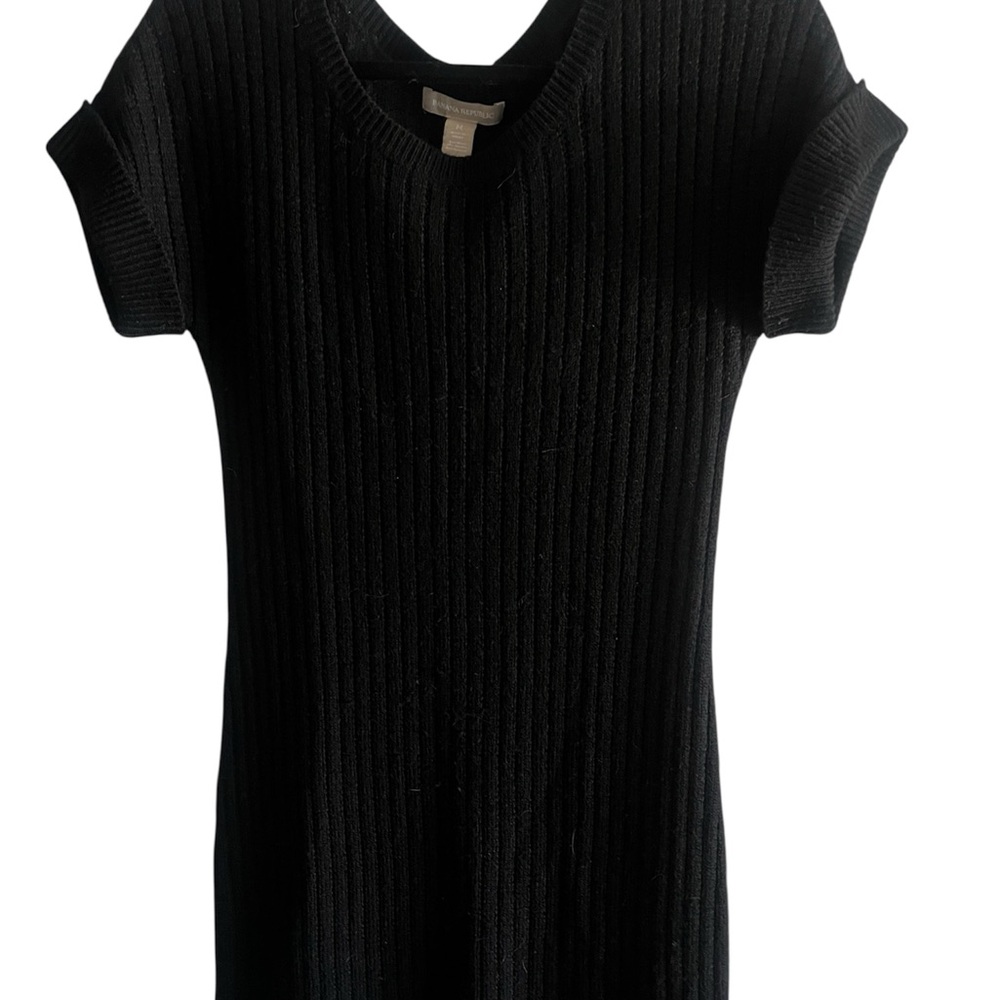 Banana Republic- Black Ribbed Knit Women’s Dress